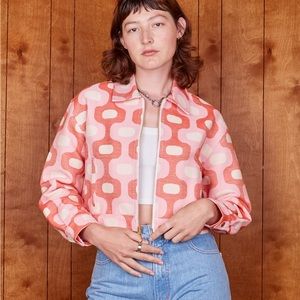 NWT Big Bud Press - Jacquard Ricky Jacket - Pink (M)